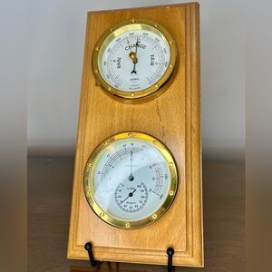 Hoffritz France Brass Barometer Thermometer Weather Station Nautical French